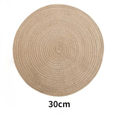 6pcs Round Table Mat Woven Placemats