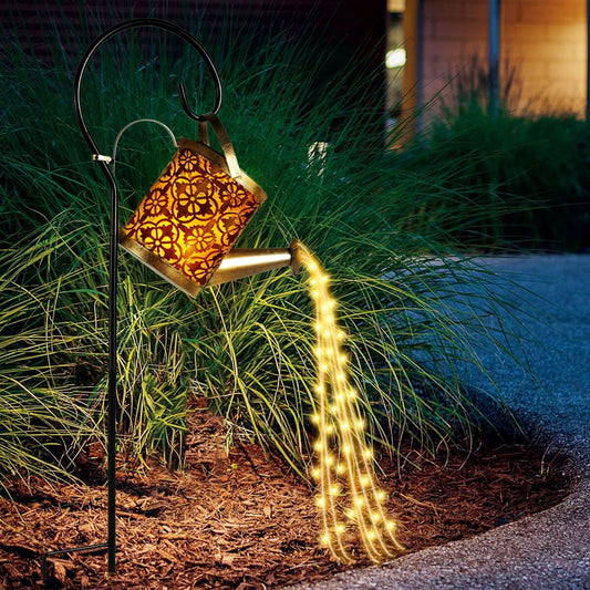 Solar Lights Garden Watering Can Light Waterproof Light